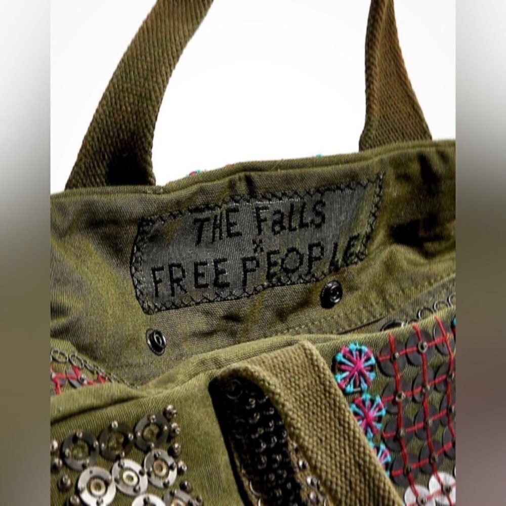 Free People x The Falls! Constellation Tote Bag In Olive NWOT! - Picture 10 of 14